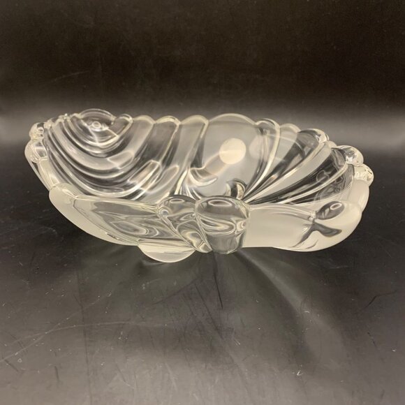 Vintage Walther Clear & Frosted Glass Fruit Bowl Made in Germany - Picture 2 of 11